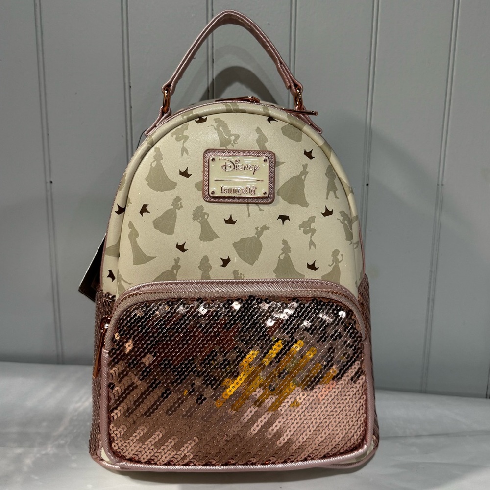 Loungefly Disney Ultimate Princesses Sequin AOP Backpack
